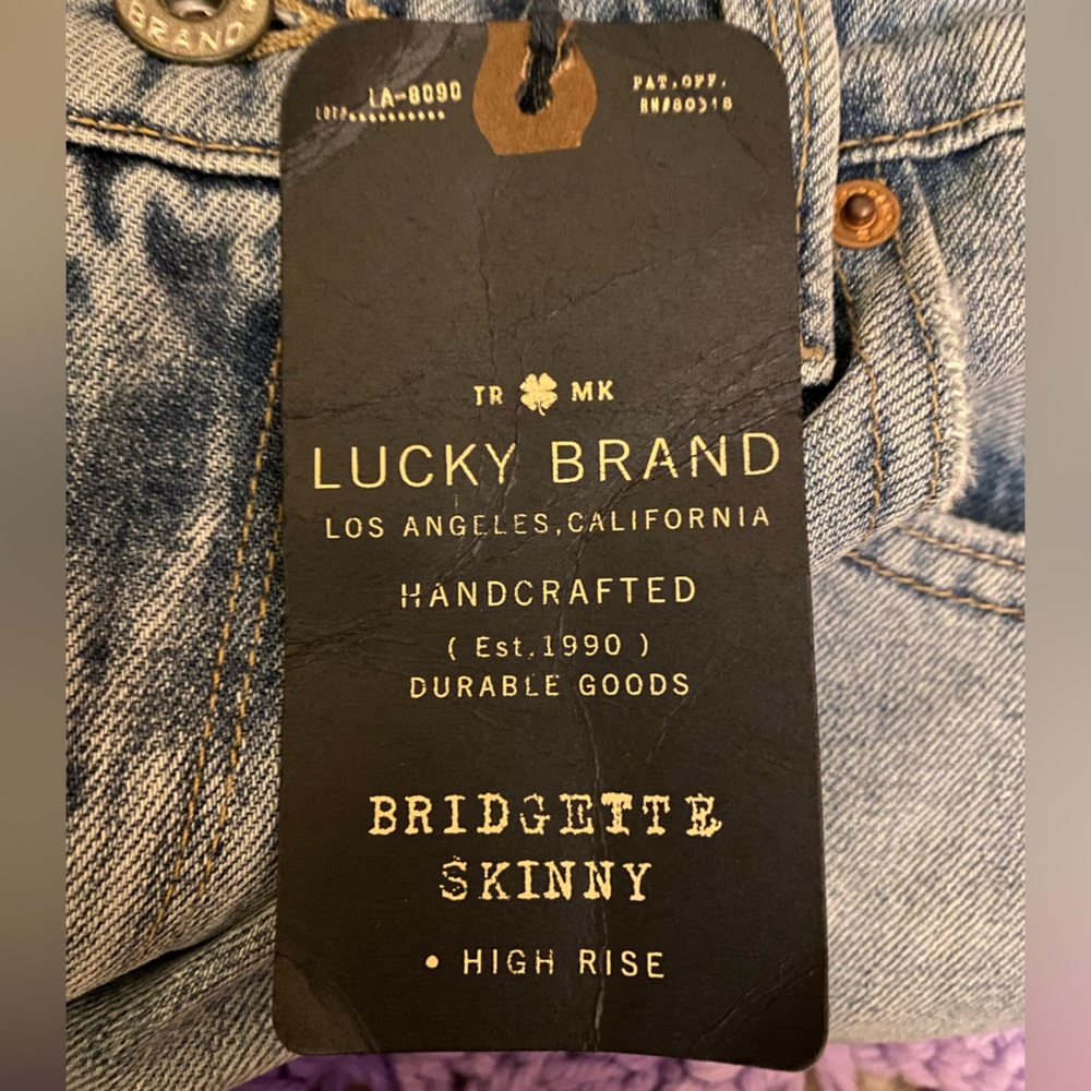 Lucky Heart floral embroidered jeans Bridgette skinny high rise cottage core 29 - Picture 6 of 8